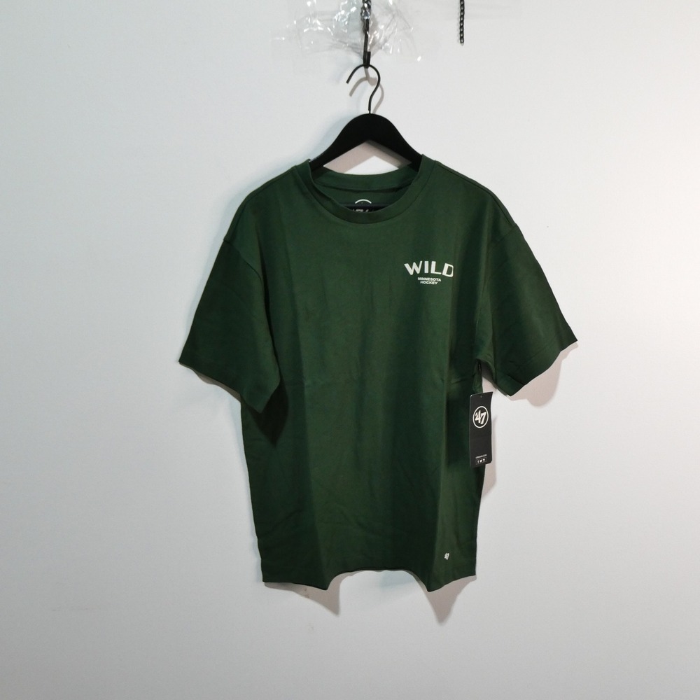 Minnesota Wild Shirt Mens Medium '47 Brand Green NHL Hockey Cotton New